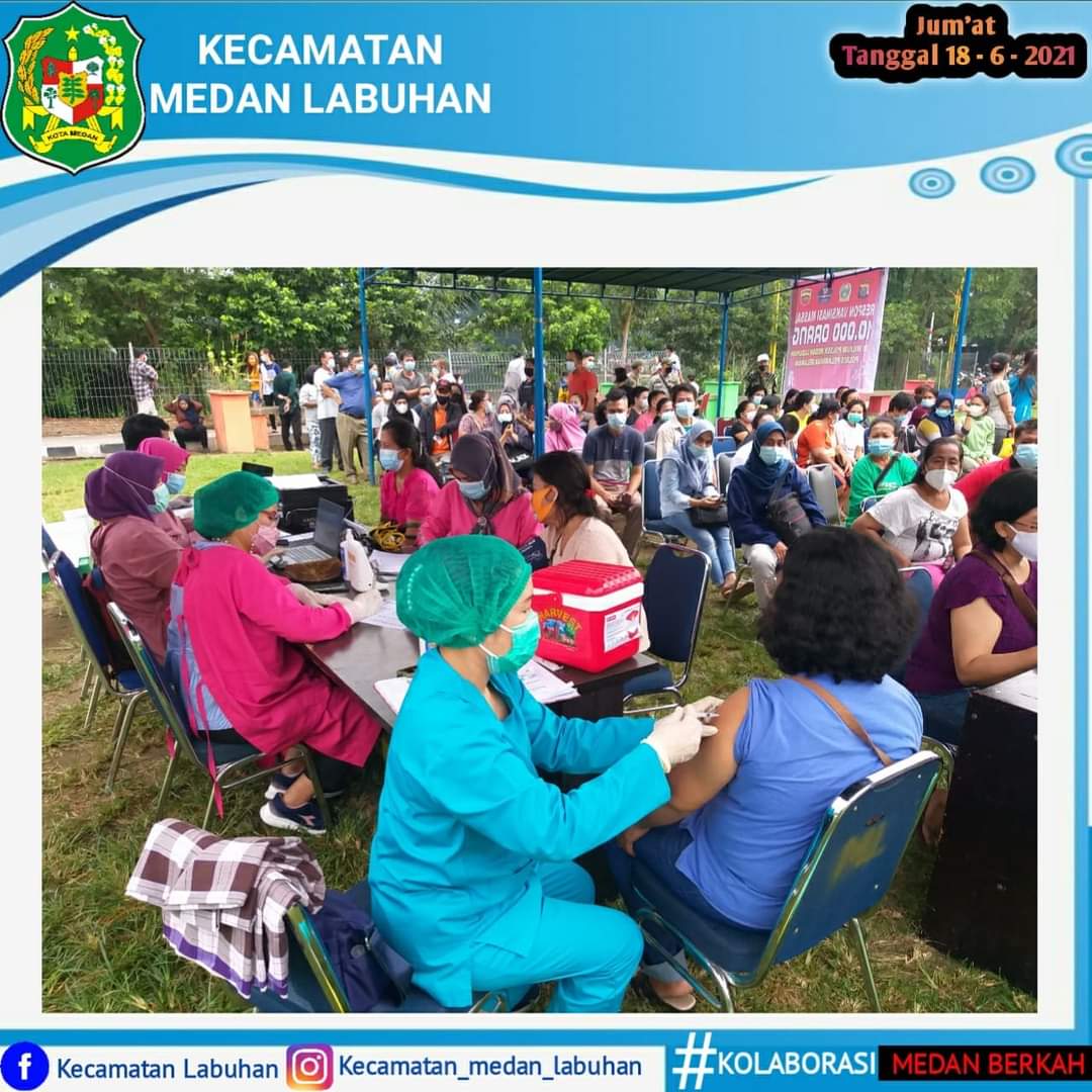 Kegiatan Vaksinasi Massal di Kecamatan Medan Labuhan